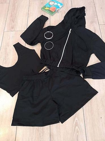 massimo dutti baletanke: Komplet iz 3 dela:crop top dukserica na rajfislus,majica na bratele i — 4