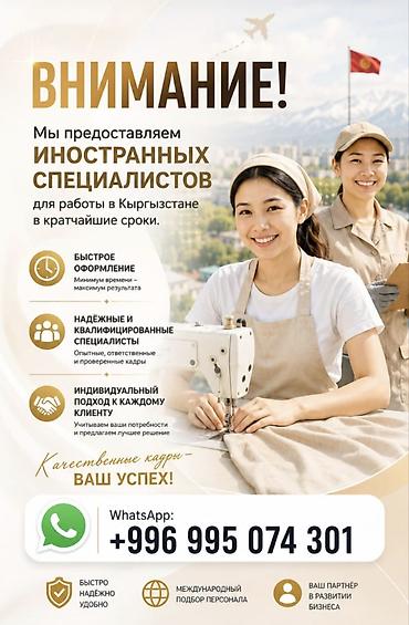 Услуга: предоставление иностранных специалистов для работы в