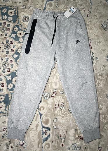 tech flecee: Мужские брюки, M, Nike, Новый, цвет - Серый, Платная доставка, Самовывоз — 1