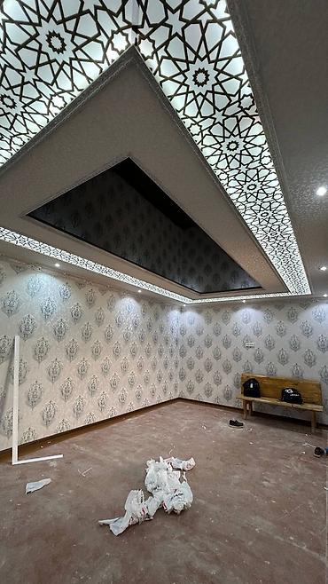 Натяжной потолок: Натяжной потолок жасайбыз тез жана сапаттуу 3D 1кв ом гланцывый 1кв — 21