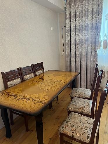 epoksi masa: Yemək otağı üçün masa və 4 ədəd stul dəsti. - Masa: Dikdörtgen — 1