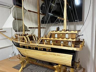 Другой декор и предметы интерьера: Большие декоративные модели парусников ручной работы из дерева — 2