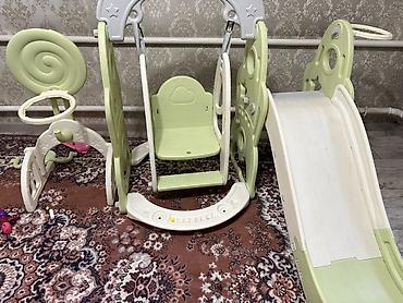 Игровые комплексы: Детский комплект: прогулочная коляска + игровой комплекс со горкой и — 4