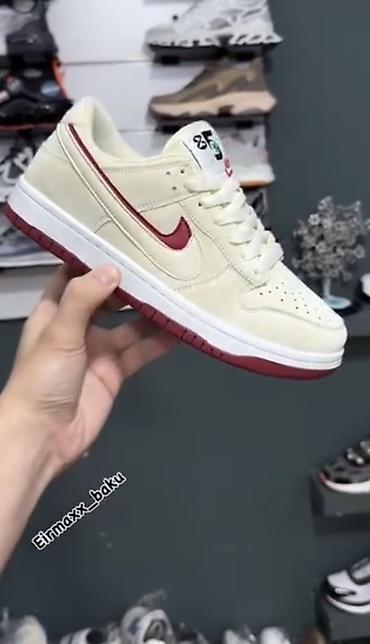Kişi ayaqqabıları: Nike Dunk Low “85” krem/qırmızı kişi/kadın krossovkası - Model: Nike — 2