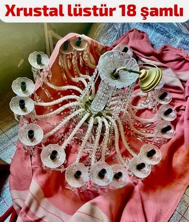 led çılçıraqlar: Çılçıraq, 10 və daha çox lampa, Xrustal