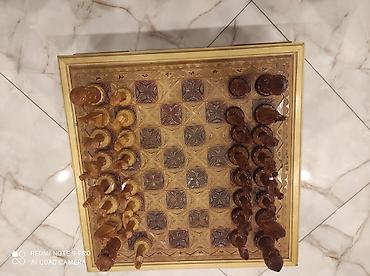 Şahmatlar: Əl işləri şahmat dəsti - Material: tamamilə ağacdan hazırlanmış lövhə — 3