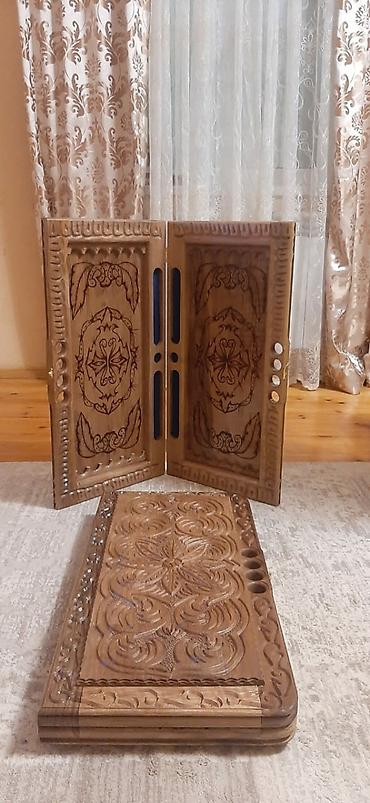 Nərdlər: Taxta Nərd dəsti – əl işidir - Material: bərk ağac (tam taxtadan) — 1