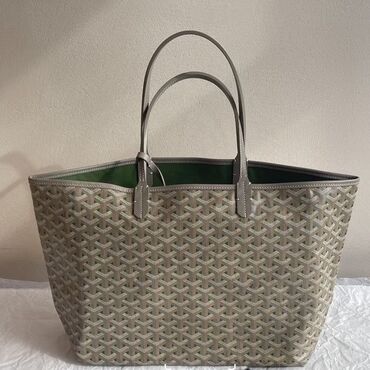 сумка женская багет: Очень красивая сумка под Goyard с зелёной подкладкой, размер: ширина