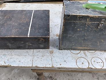 qedimi sandiqlar: Taxta sandıq/qutu dəsti - Material: qalın taxtadan hazırlanmış, bərk — 4