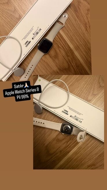 ekran boyuducu: Apple Watch Series 8 - Model: Apple Watch Series 8 (GPS) - Rəng