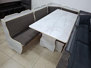 silver kitchen: Кухонный мягкий уголок, Новый, ЛДСП, цвет - Белый — 3