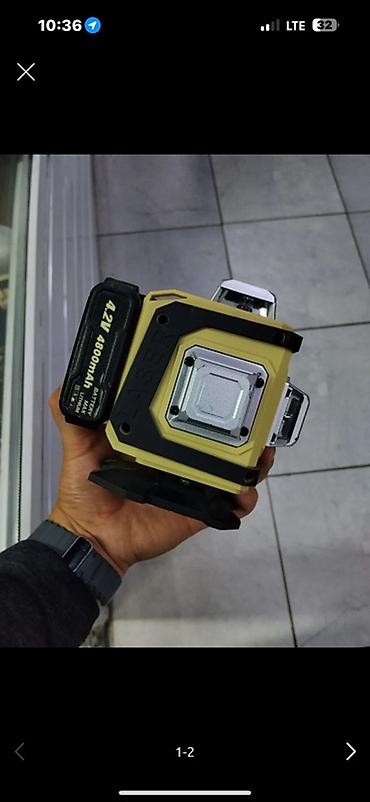Строительное оборудование: Лазерный уровень 360° на аккумуляторе - Проекционные модули: три — 2