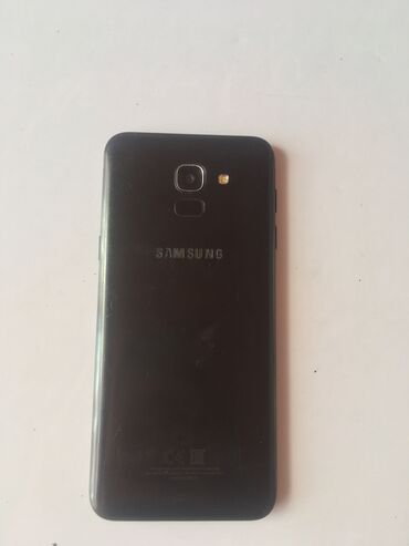 samsung j5 2018: Samsung Galaxy J6 2018, 32 GB, rəng - Qara, Qırıq, Barmaq izi, İki sim kartlı