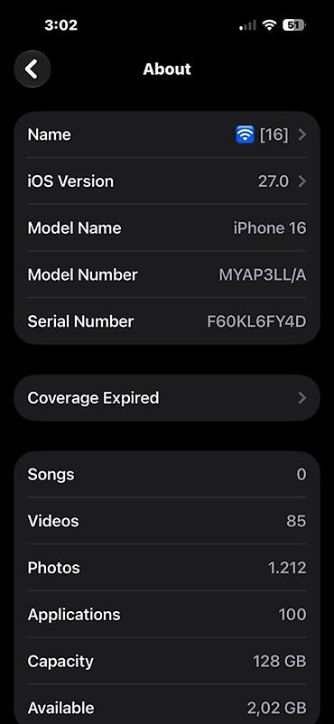 i7 prosessor: IPhone 16, 128 GB, Qara, Face ID — 3