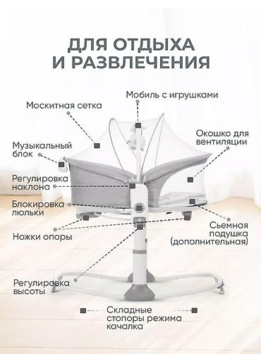 Мебель: Люлька, Б/у, Колыбель, цвет - Серый, Платная доставка, Самовывоз — 2