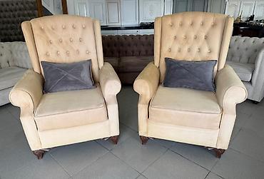 Kreslolar: Məhsul: 2 ədəd klassik “wingback” kreslo dəsti Xüsusiyyətlər: - Rəng — 3