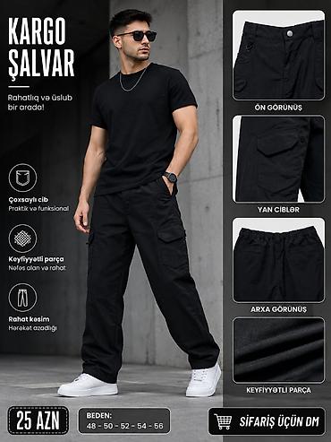 kisi ayaqqabilari: Kombat Şalvar, rəng - Qara — 1
