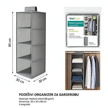 Kutije za odlaganje: KMT Viseći organizator sa 4 nivoa 3280035-A Opis: - Viseći platneni — 1