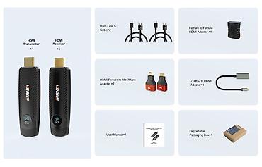 hdmi kabeli: Kabelsiz HDMI həlləri – VRRIIIS WL093 və WL094 WL093 - 60 m/196 ft — 8