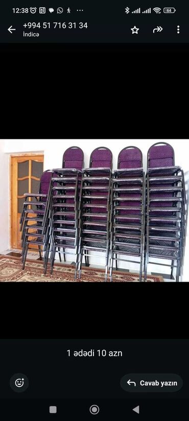 Stullar: Qonaq otağı üçün, Yeni, Qatlanan, rəng - Bordo Stul — 9