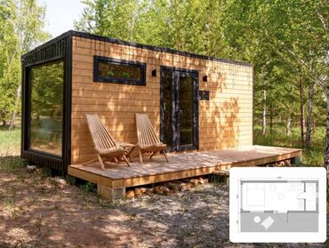 ntek каркасные дома: Дом, 24 м², 1 комната, Собственник, Дизайнерский ремонт