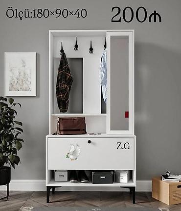 dəhliz dolablar: Dəhliz üçün çoxfunksiyalı asılqan-dolab sistemi Ölçü: 180×90×40 sm — 1