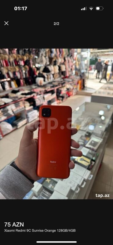 Xiaomi: Xiaomi Redmi 9C, 128 GB, rəng - Narıncı, 
 Barmaq izi, İki sim kartlı