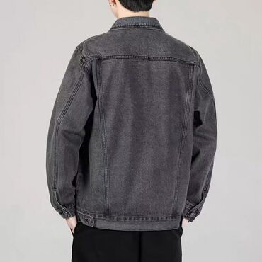 джинсы куртка мужские: Куртка L (EU 40), цвет - Серый