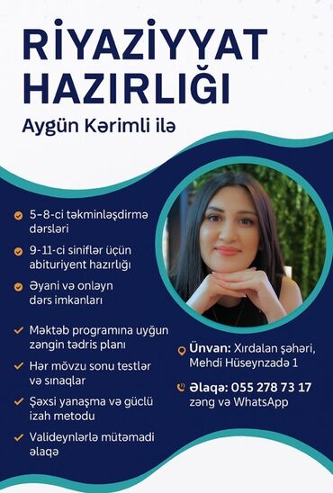 Gozəllik və sağlamlıq: Repetitor, Riyaziyyat, Azərbaycan dili, Abituriyent hazırlığı