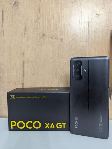 чехлы поко: Poco F4 GT, Колдонулган, 128 ГБ, түсү - Кара, 2 SIM