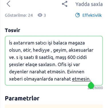 Çağrı mərkəzi operatorları: İs axtarıram