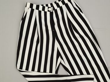 spodnie plus size wysoki stan: Material trousers for women, size L (EU 40)