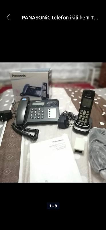 Stasionar telefonlar: PANASONiC telefon ikili hem TOKLA hem toksuz isleyir tep teze — 8