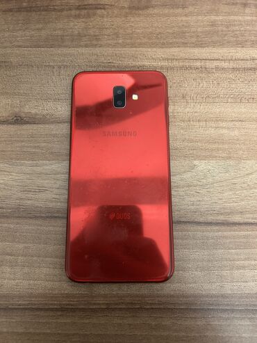 samsung z560: Samsung Galaxy J6 Plus, 32 GB, rəng - Qırmızı, Barmaq izi, Face ID