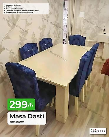 Məhsul: Masa Dəsti - Ölçü: 90×160 sm - Masa mexanizmi: Açılmayan -