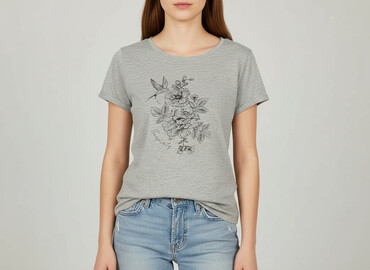 czarne t shirty ze złotym nadrukiem: Beloved, Футболка жіноча, розмір M
