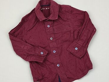 koszula na spodnie: Koszula 1.5-2 lat, stan - Dobry, wzór - Groszki, kolor - Bordowy
