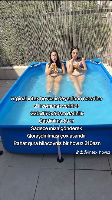 Hovuzlar: Arginal intex hovuz isdeyenlərin nəzərinə 2 il zəmanət veririk!!