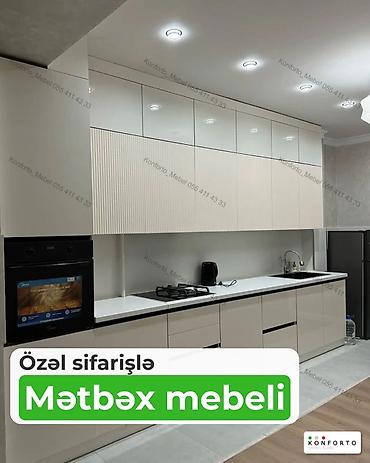 vitrin kuxna mebeli: Özəl sifarişlə mətbəx mebeli - Modern, minimal dizayn: parlaq və mat — 1