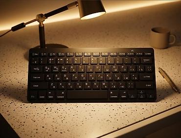 русско английская клавиатура: Клавиатура, Ножничная, Bluetooth подключение, Размер: 80% — 2
