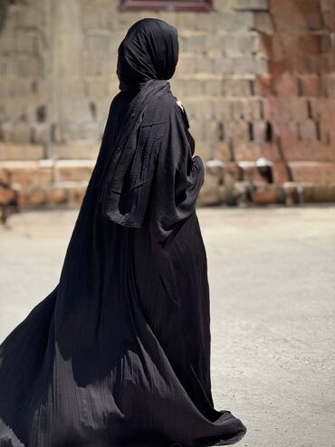 Повседневные платья: Абая с хиджабом из мягкой струящейся ткани с благородным сатиновым — 28