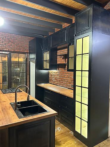 Sifarişlə mətbəx mebeli: Sifarişlə mətbəx dəsti, Özü çəkən petlələr, MDF, Kredit var, Pulsuz çatdırılma — 11