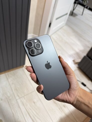 фотокамеры с wifi: IPhone 15 Pro Max, Колдонулган, 256 ГБ, Black Titanium, Заряддоочу түзүлүш, Кабель, 89 %