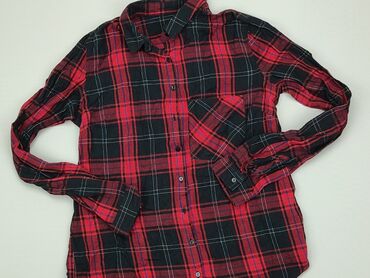 czerwona koszula w kratę dla dziewczynki: Koszula Damska, SinSay, XS (EU 34), stan - Dobry