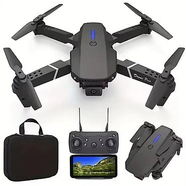 камера экшен: Складной квадрокоптер Drone E88 с камерой и комплектом аксессуаров — 1