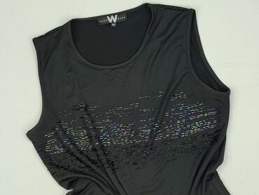 czarne obcisła bluzki z długim rękawem: Woman, Women's blouse, size L (EU 40)