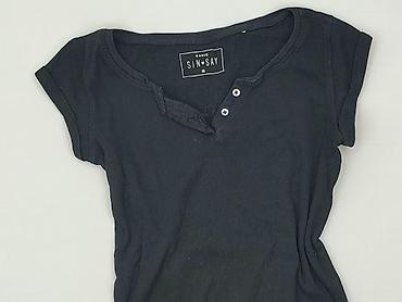 bluzki czarne basic: Sinsay, T-shirt damski, rozmiar M — 1
