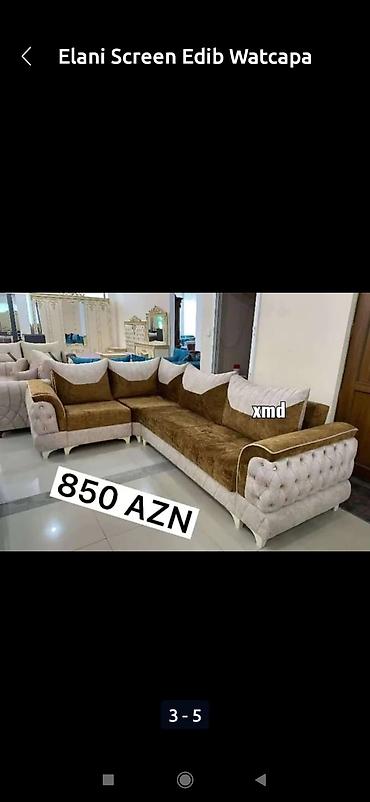 turkiye_tekstil instagram: - Künc divan dəsti - Rəng: bej və qəhvəyi kombinasiyası - L‑şəkilli — 1