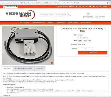 Oprema i sredstva za zaštitu: Viessmann CO detektor sa funkcijom isključenja, interfejsom i relejnim — 1