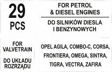 Alati za automobile: Set alata za blokadu razvodnog mehanizma – 29 delova - Namenjeno za — 2